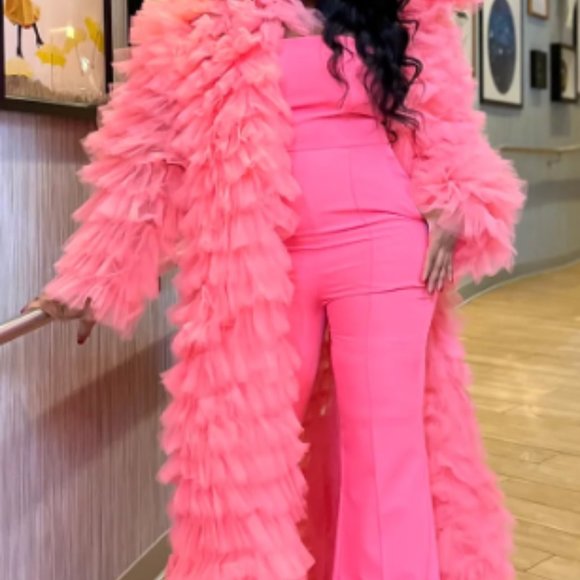 Oyemwen Custom Tulle Hooded Jacket - Picture 12 of 12